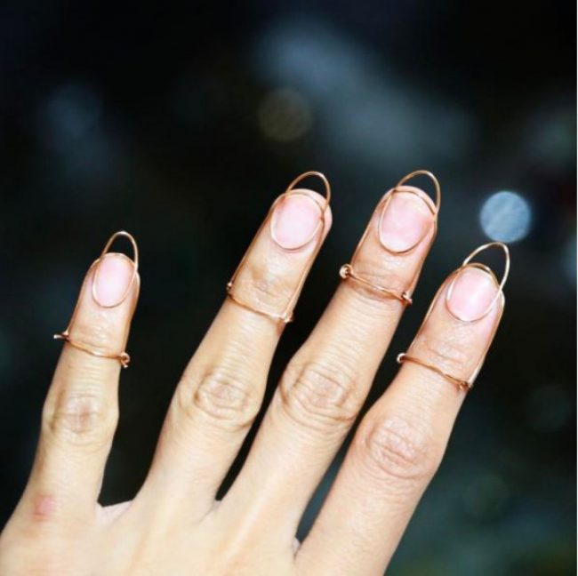 Manicure: Design of nails with wire - a new trend in manicure 2018-24beauty