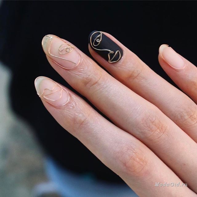 Manicure: Design of nails with wire - a new trend in manicure 2018-24beauty-4